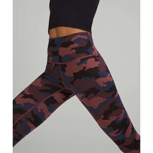 Lululemon Wunder Train High-Rise Tight 25"  Camo Smoky Red Night Sea Multi